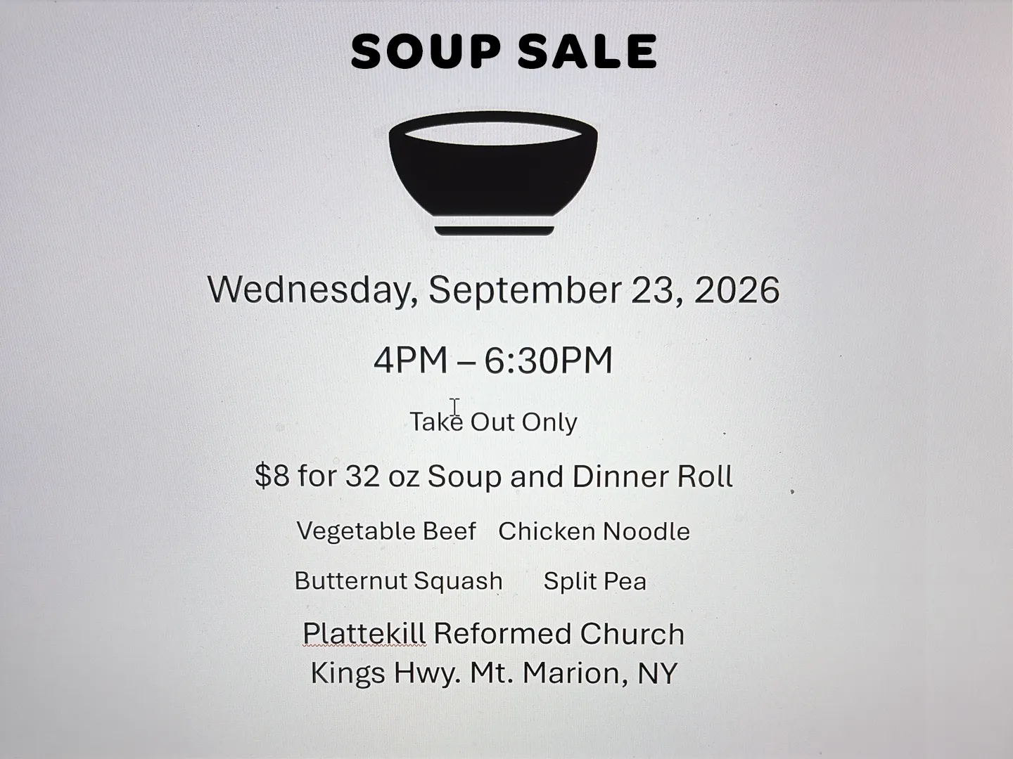 Plattekill Reformed Church Soup Sale copy.webp